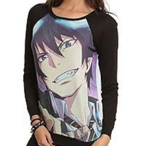 blue exorcist shirt rin  shirt